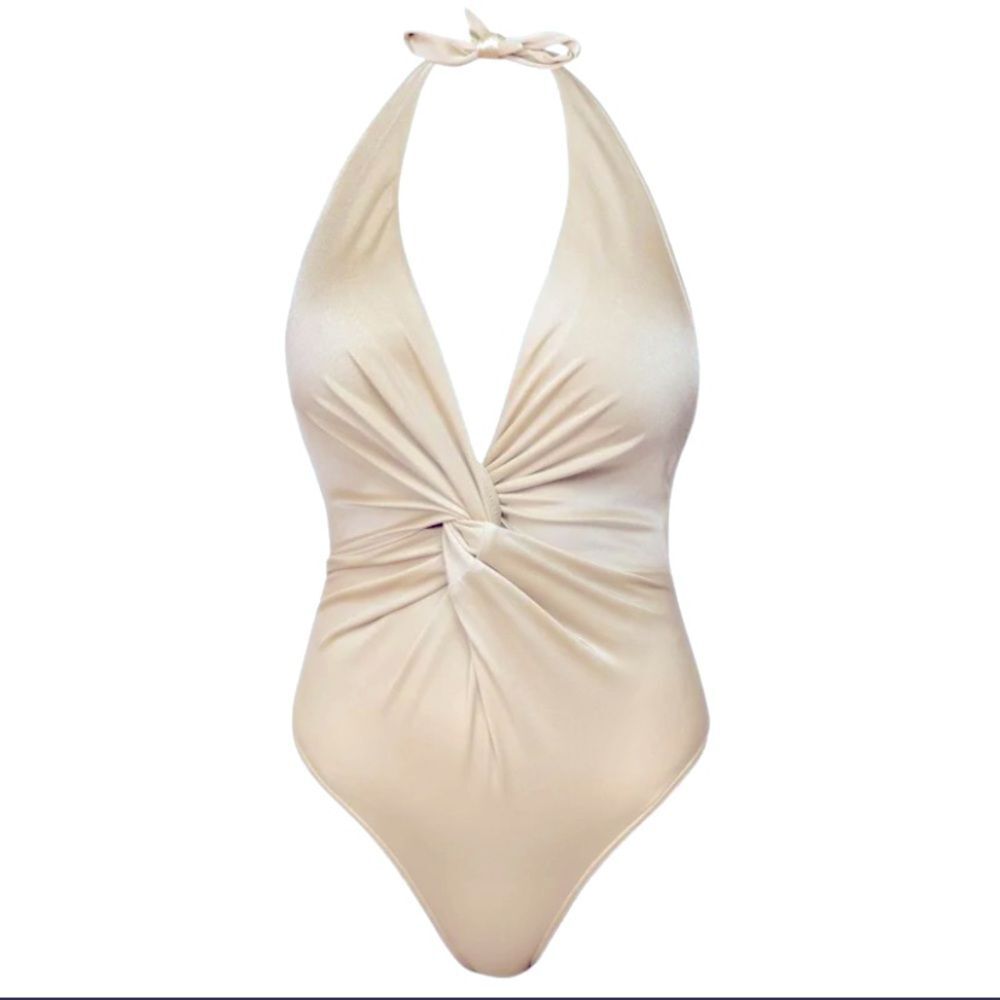 Michael Kors One Piece tan Swimsuit Women’s Size 4